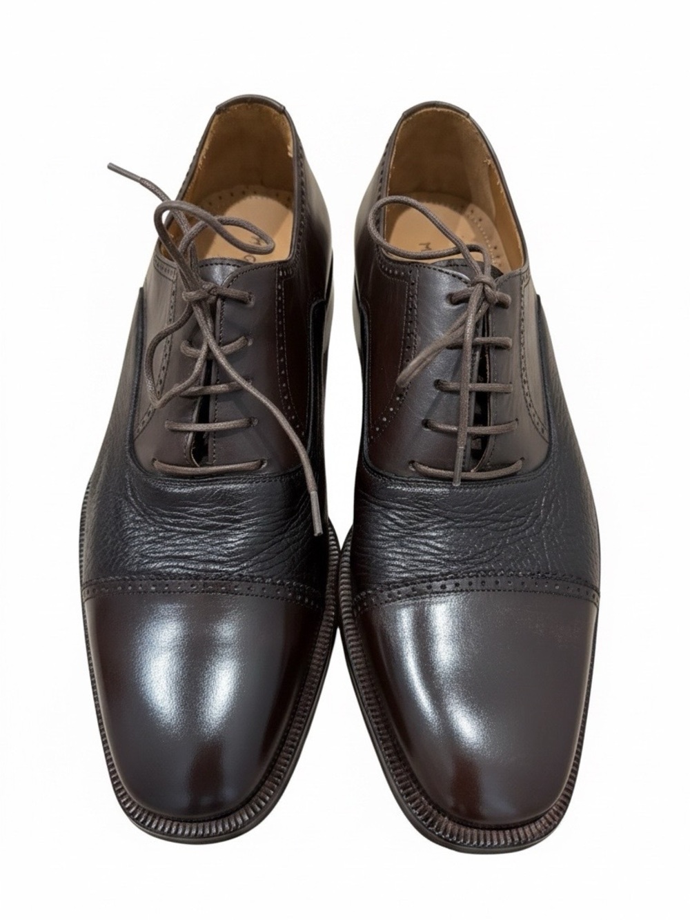 Men's Magnanni Cap-Toe Oxford Leather Dress Shoes